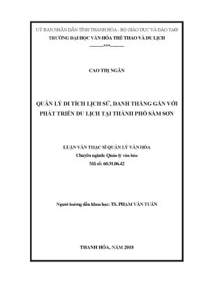 Quản Lý Di Tích Lịch Sử và Danh Thắng Gắn Với Phát Triển 
