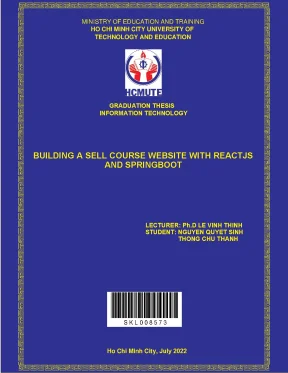 Build a selling course website using reactjs and springboot