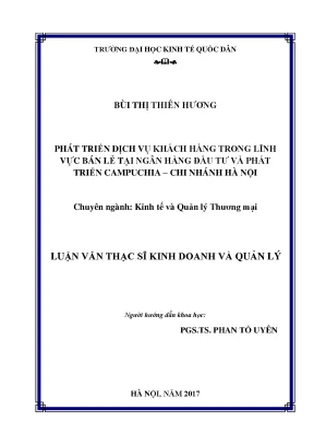 Phát Triển Dịch Vụ Khách Hàng Ngân Hàng Bán Lẻ Tại Campuchia