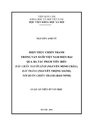 Hiện Thực Chiến Tranh Trong Văn Xuôi Việt Nam Hiện Đại: