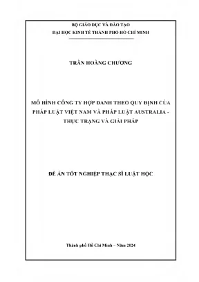 Mô hình công ty hợp danh theo quy định của pháp luật việt nam và pháp luật australia thực trạng và giải pháp