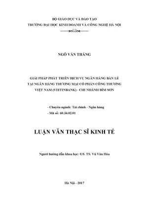Giải Pháp Phát Triển Dịch Vụ Ngân Hàng Bán Lẻ Tại