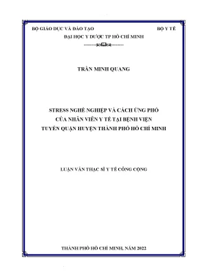 Cách Ứng Phó Với Stress Nghề Nghiệp Của Nhân Viên Y Tế