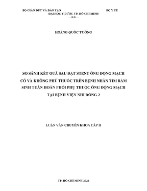 So Sánh Kết Quả Đặt Stent Ống Động Mạch Có và Không Phủ