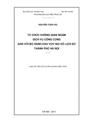 Tổ Chức Không Gian Ngầm Dịch Vụ Công Cộng Tại Nội Đô