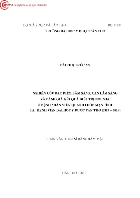 Nghiên Cứu Đặc Điểm Lâm Sàng và Kết Quả Điều Trị Nội Nha