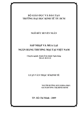 Sáp Nhập và Mua Lại Ngân Hàng Thương Mại Tại Việt Nam: