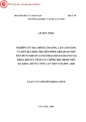 Nghiên Cứu Đặc Điểm Lâm Sàng và Kết Quả Điều Trị Viêm
