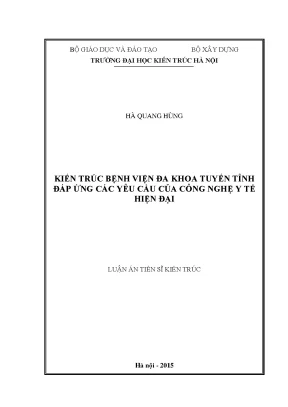 Nghiên Cứu Kiến Trúc Bệnh Viện Đa Khoa Tuyến Tỉnh Đáp