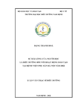 Đánh Giá Sự Hài Lòng Của Người Học Điều Dưỡng Tại Bệnh