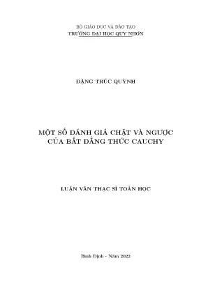 Đánh Giá Bất Đẳng Thức Cauchy: Nghiên Cứu và Ứng Dụng