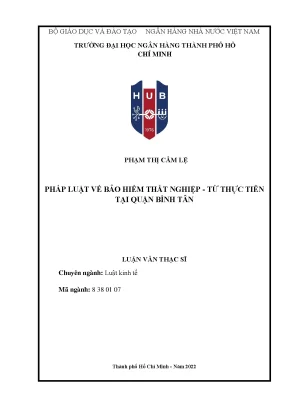 Pháp luật về bảo hiểm thất nghiệp từ thực tiễn tại quận bình tân
