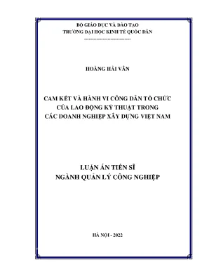 Nghiên Cứu Cam Kết và Hành Vi Công Dân Tổ Chức trong