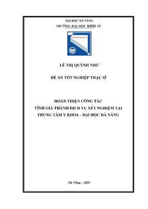 Hoàn thiện công tác tính giá thành dịch vụ xét nghiệm