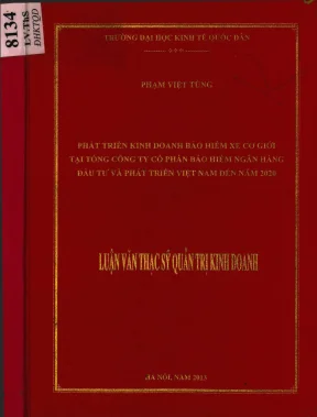 Phát Triển Kinh Doanh Bảo Hiểm Xe Cơ Giới Tại Công Ty Cổ