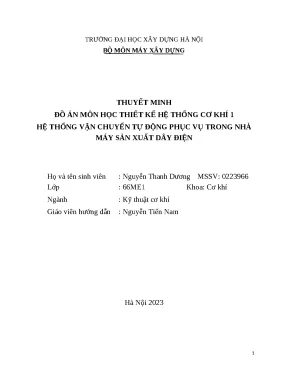 Thiết Kế Hệ Thống Vận Chuyển Tự Động Trong Nhà Máy Sản