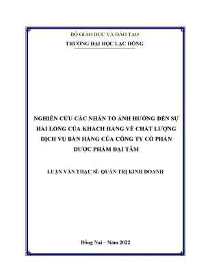 Nghiên Cứu Các Yếu Tố Ảnh Hưởng Đến Sự Hài Lòng Của