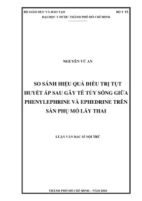 So Sánh Hiệu Quả Điều Trị Tụt Huyết Áp Sau Gây Tê Tủy