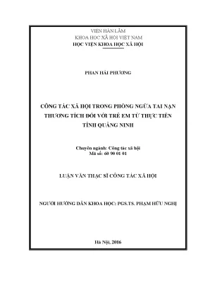 Công Tác Xã Hội Phòng Ngừa Tai Nạn Thương Tích Trẻ Em