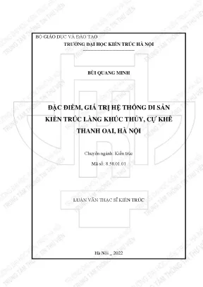 Đặc Điểm và Giá Trị Di Sản Kiến Trúc Làng Khúc Thủy, Cự