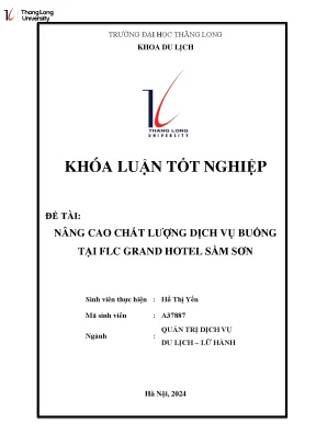 Nâng Cao Chất Lượng Dịch Vụ Buồng Tại FLC Grand Hotel 