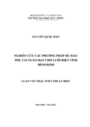 Nghiên Cứu Phương Pháp Dự Báo Phụ Tải Ngắn Hạn Cho Lưới