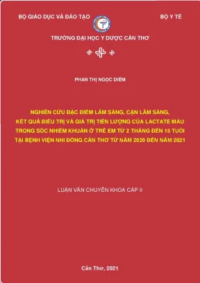 Nghiên Cứu Giá Trị Tiên Lượng Của Lactate Máu Trong Sốc