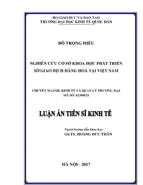 Phát Triển Sở Giao Dịch Hàng Hóa Tại Việt Nam: Nghiên