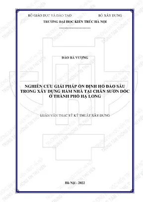 Giải Pháp Ổn Định Hố Đào Sâu Trong Xây Dựng Hầm Nhà Tại