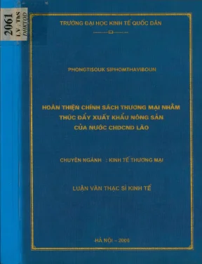 Nâng cao xuất khẩu nông sản của CHDCND Lào: Chính sách