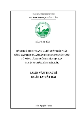 Giải Pháp Nâng Cao Hiệu Quản Lý Đất Nông Lâm Tại Huyện