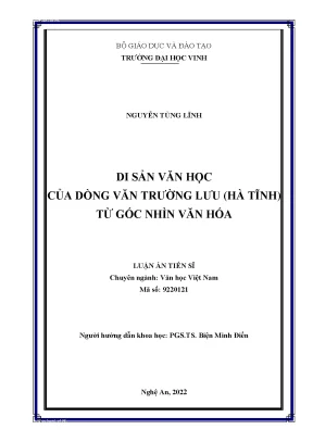 Di sản văn học dòng văn Trường Lưu: Nghiên cứu và giá