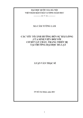 Yếu Tố Ảnh Hưởng Đến Sự Hài Lòng Của Sinh Viên Tại