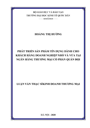 Phát Triển Sản Phẩm Tín Dụng Cho Doanh Nghiệp Nhỏ Tại