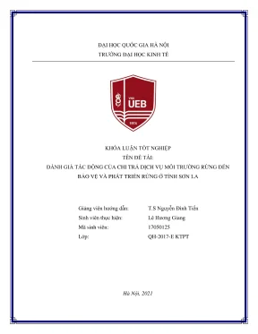 Đánh Giá Tác Động Chi Trả Dịch Vụ Môi Trường Rừng Tại