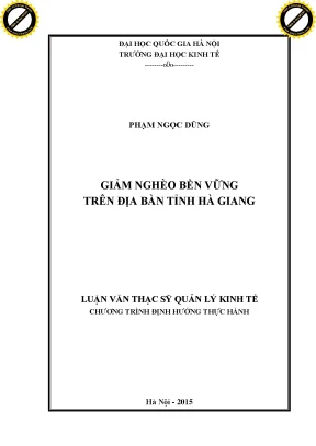 Giảm Nghèo Bền Vững Tại Hà Giang: Giải Pháp Và Định