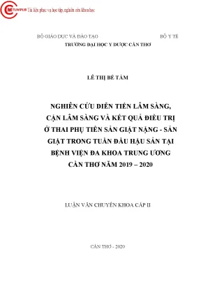 Nghiên Cứu Diễn Tiến Lâm Sàng và Kết Quả Điều Trị Tiền