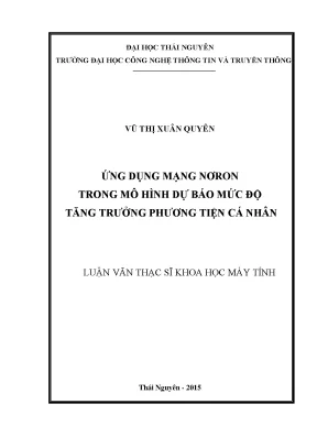 Ứng Dụng Mạng Nơron Trong Dự Báo Tăng Trưởng Phương Tiện 