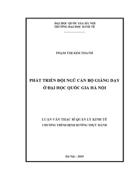 Phát Triển Đội Ngũ Giảng Dạy Tại Đại Học Quốc Gia Hà Nội