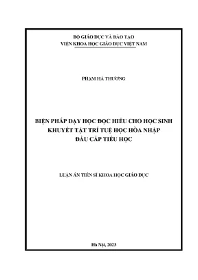 Biện pháp hiệu quả dạy đọc hiểu cho học sinh khuyết tật 
