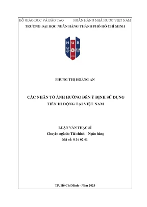 Nhân Tố Ảnh Hưởng Đến Ý Định Sử Dụng Tiền Di Động Tại