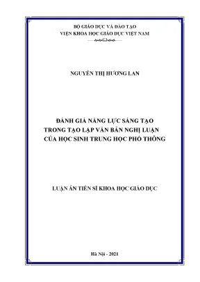 Đánh Giá Năng Lực Sáng Tạo Của Học Sinh Trung Học Phổ 