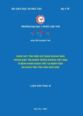 Kháng sinh trong điều trị nhiễm trùng đường tiết niệu:
