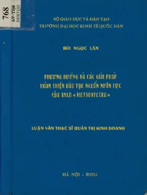 Giải pháp hoàn thiện đào tạo nguồn nhân lực tại XNLD