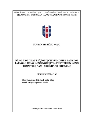 Nâng Cao Chất Lượng Dịch Vụ Mobile Banking Tại Agribank