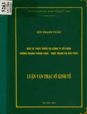 Đầu Tư Phát Triển Tại Công Ty Cổ Phần Chứng Khoán Thăng