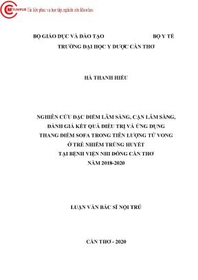 Nghiên Cứu Đặc Điểm Lâm Sàng và Tiên Lượng Tử Vong Ở Trẻ