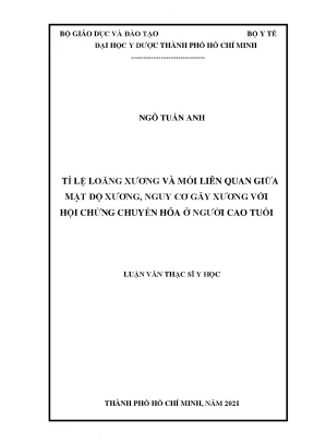 Mối Liên Quan Giữa Loãng Xương và Hội Chứng Chuyển Hóa Ở 
