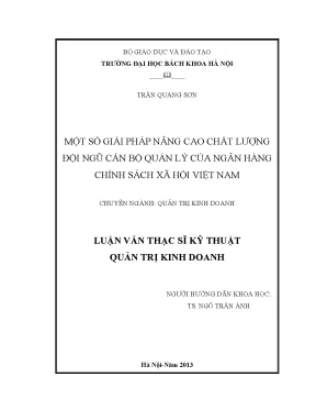 Giải pháp nâng cao chất lượng đội ngũ cán bộ quản lý