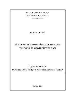 Xây Dựng Hệ Thống Sản Xuất Tinh Gọn Tại Công Ty Geotech 